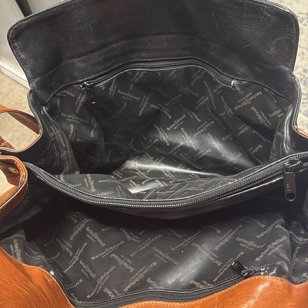Marino Orlandi Black and Brown Shoulder Bag - Picture 6 of 8